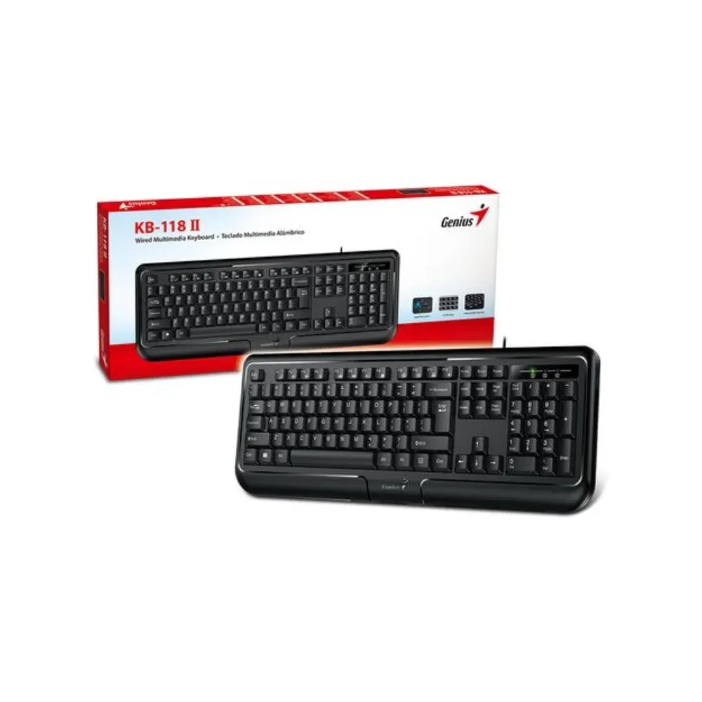 KB-118 II USB US crna tastatura