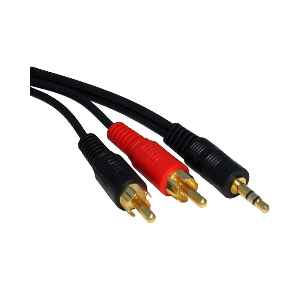 Kabl audio 3.5mm - 2xRCA 3m crni