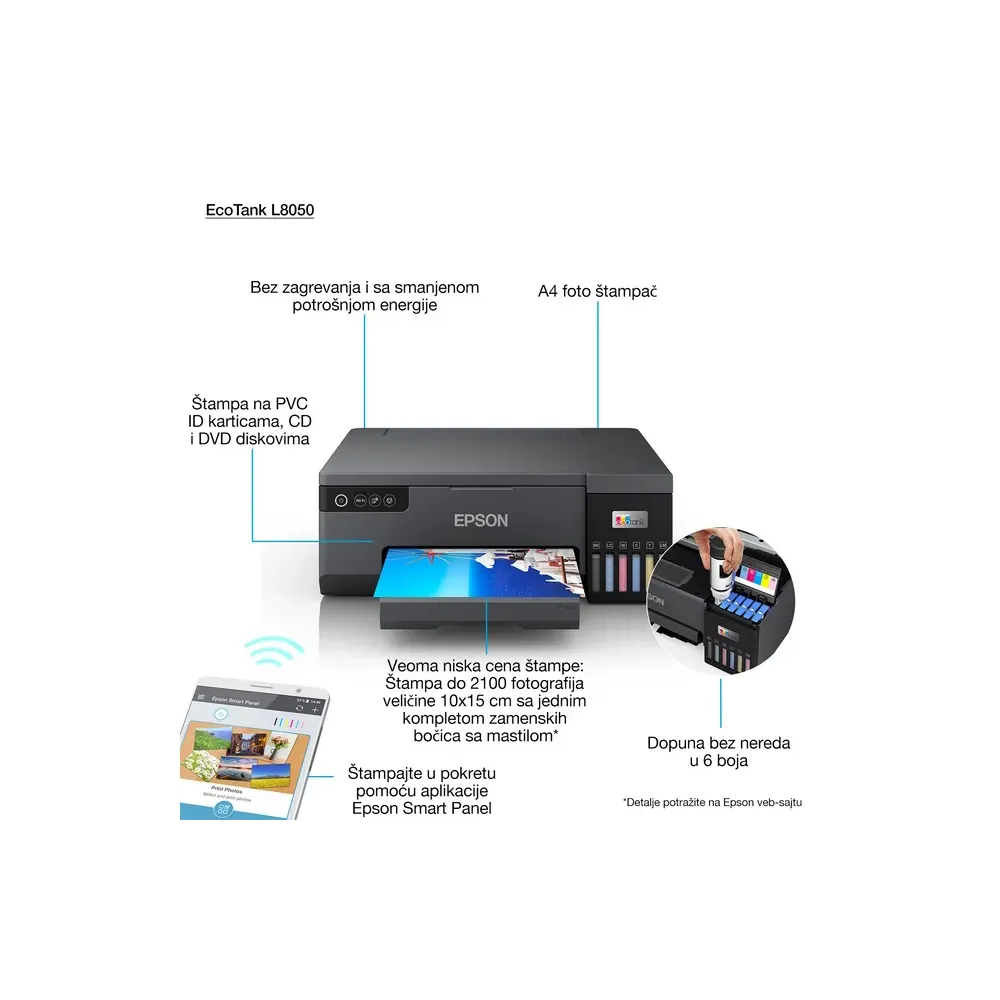 L8050 EcoTank ITS Bežični (6 boja) foto inkjet štampač