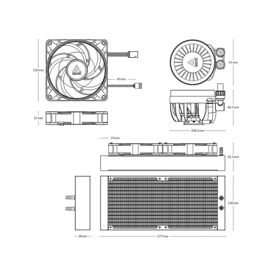 Liquid Freezer III 240 A-RGB White vodeno hlađenje (ACFRE00150A)