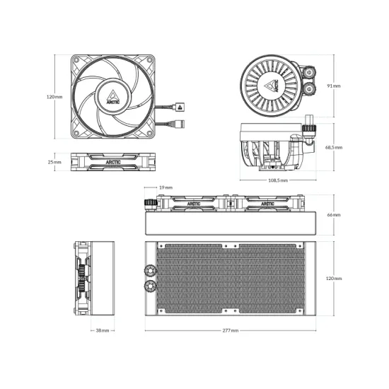 Liquid Freezer III Pro 240 A-RGB Black vodeno hlađenje (ACFRE00182A)