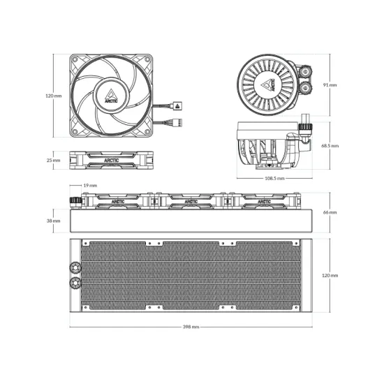 Liquid Freezer III Pro 360 A-RGB Black vodeno hlađenje (ACFRE00184A)