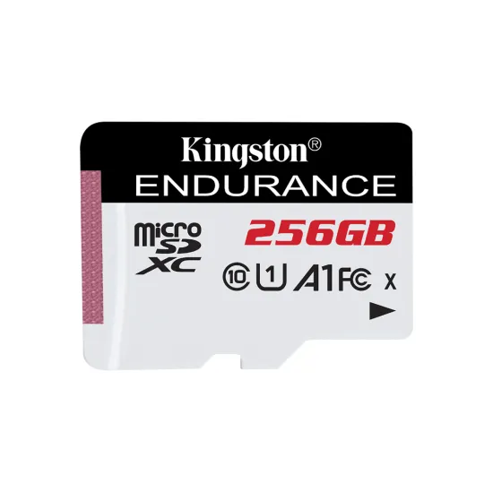 KINGSTON High-Endurance 256GB microSD Card, for Security,Body and Dash Cams,95MB/s read,45MB/s write