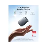 Nano 10000mAh, 45W, sa ugrađenim USB-C kablom na izvlačenje, Power Bank crni