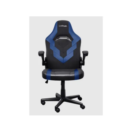TRUST GXT 703B Riye Comfortable adjustable gaming chair,flip-up armrests,Max weight 140kg,Blue