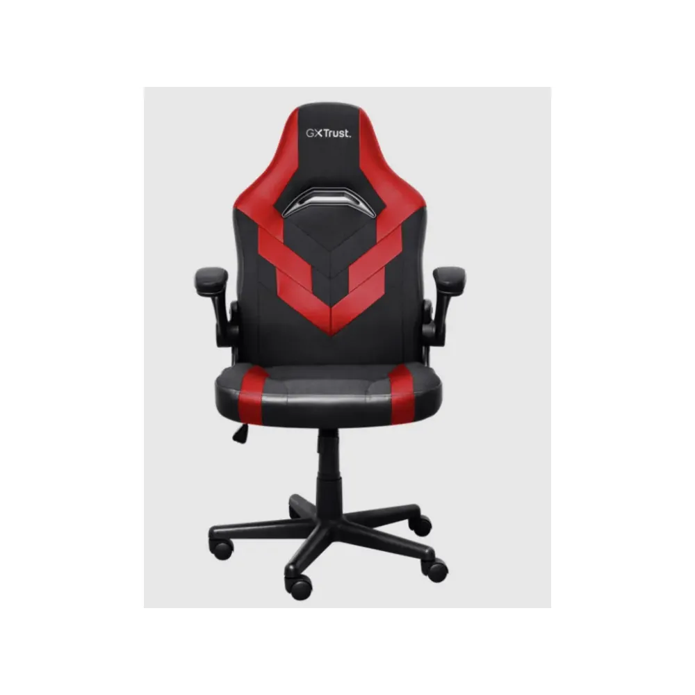 TRUST GXT 703R Riye Comfortable adjustable gaming chair,flip-up armrests,Max weight 140kg,Red