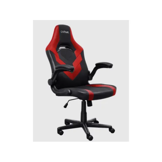 TRUST GXT 703R Riye Comfortable adjustable gaming chair,flip-up armrests,Max weight 140kg,Red