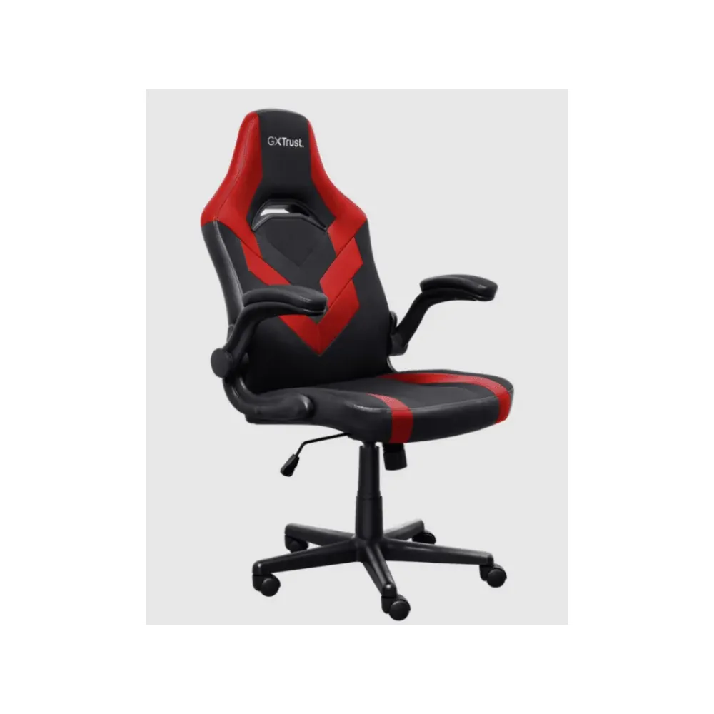 TRUST GXT 703R Riye Comfortable adjustable gaming chair,flip-up armrests,Max weight 140kg,Red