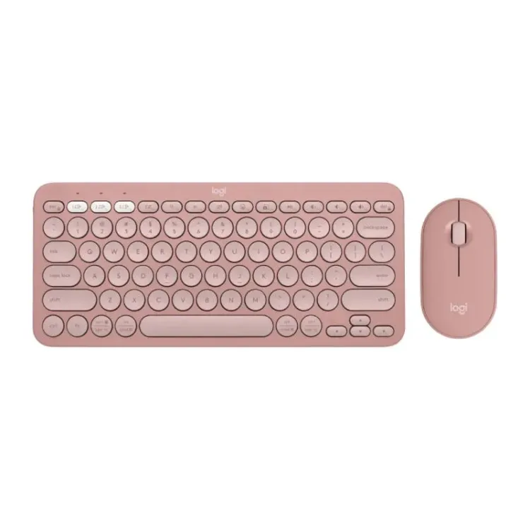 Pebble2 Wireless Combo US tastatura i miš roze