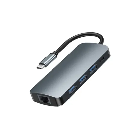 RU-U91 Multifunkcionalni adapter 9 in 1 siva