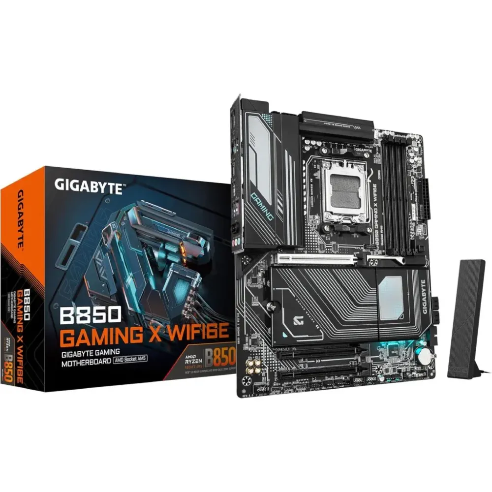 GIGABYTE AMD Ryzen MB B850 GAMING X WIFI6E,4*DDR5 8200MT/s,1*PCIe 5.0/3*M.2,HDMI/DP,AM5, 2.5GbE LAN