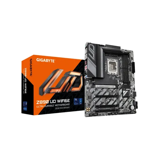 GIGABYTE INTEL MB Z890 UD WIFI6E,4*DDR5 8800MT/s,PCIe 5.0,3*M.2,DP,USB4 DP, 2.5GbE, LGA 1851, WiFi6E