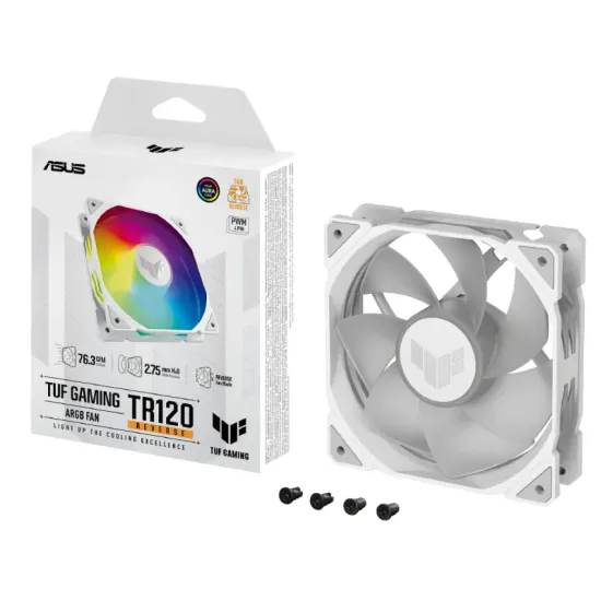 TUF GAMING TR120 ARGB REVERSE WHITE ventilator
