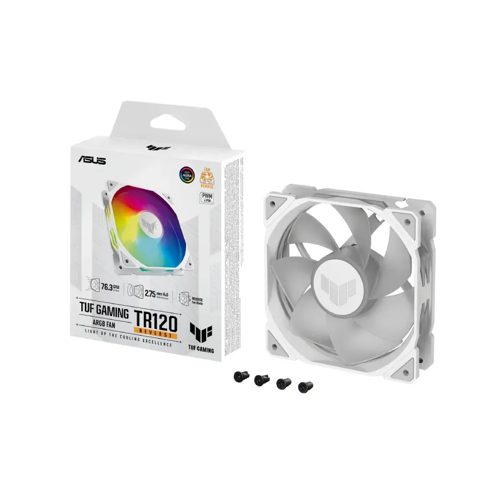 TUF GAMING TR120 ARGB REVERSE WHITE ventilator