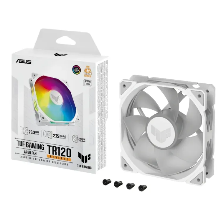 TUF GAMING TR120 ARGB REVERSE WHITE ventilator