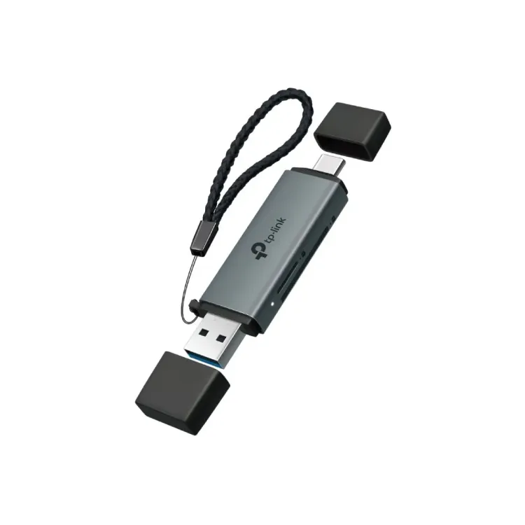 TP-LINK UA430D USB 3.0 Type-C & Type A to SD & microSD UHS-I 3.0 Card Reader, 2TB Max up to 200 MB/s