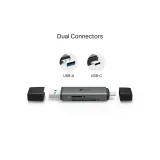 TP-LINK UA430D USB 3.0 Type-C & Type A to SD & microSD UHS-I 3.0 Card Reader, 2TB Max up to 200 MB/s