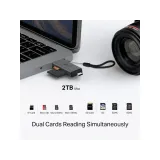 TP-LINK UA430D USB 3.0 Type-C & Type A to SD & microSD UHS-I 3.0 Card Reader, 2TB Max up to 200 MB/s