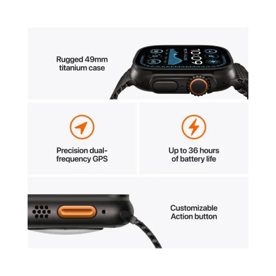 Watch Ultra2 v2 Cellular 49mm Natural Titanium Case with Natural Titanium Milanese Loop - M (mx5r3se/a)