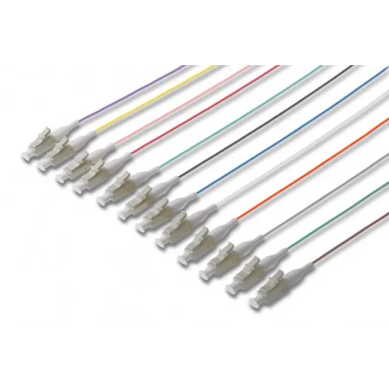 Digitus Kabl pigtail set, 12 pcs., LC, MM OM2 50/125 µ loose buffer, color code DIN IEC 304, 2m