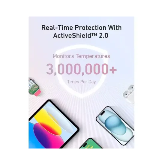 Zolo 20000mAh, 30W, sa ugrađenim USB-C kablom, Power Bank beli