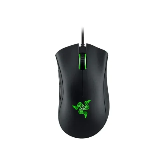 RAZER DeathAdder Essential Gaming Mouse with 6400 DPI optical sensor, 220 ips, Green Lighting