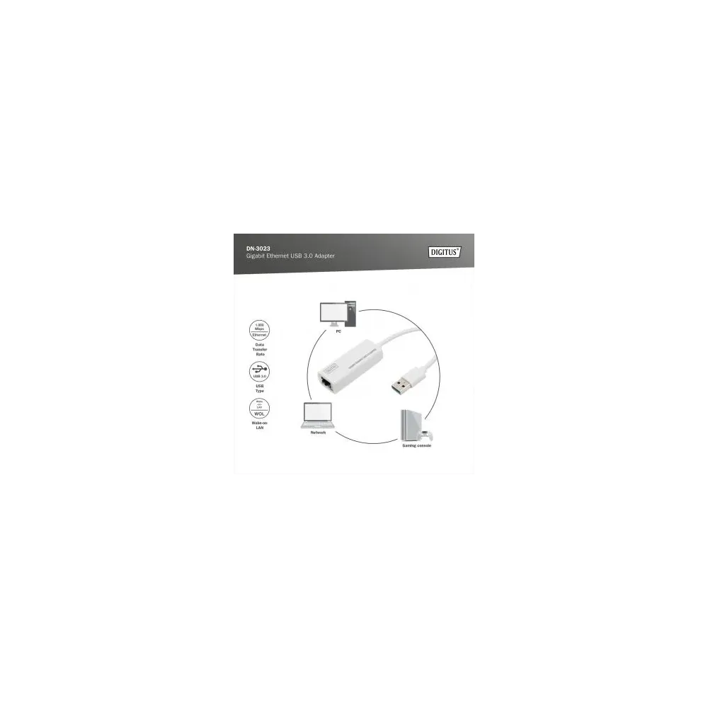 Digitus Adapter USB 3.0 to RJ45 Gigabit Ethernet 10/100/1000