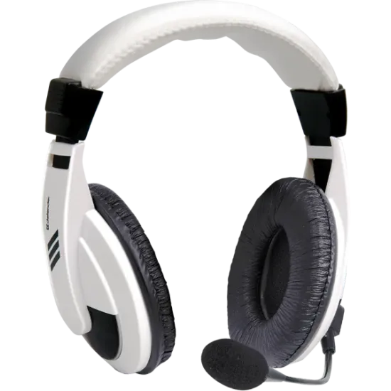 Defender Technology Slušalice Gryphon 750, for PC with microphone, closed earcup design, good noise-attenuation, white, cable 2