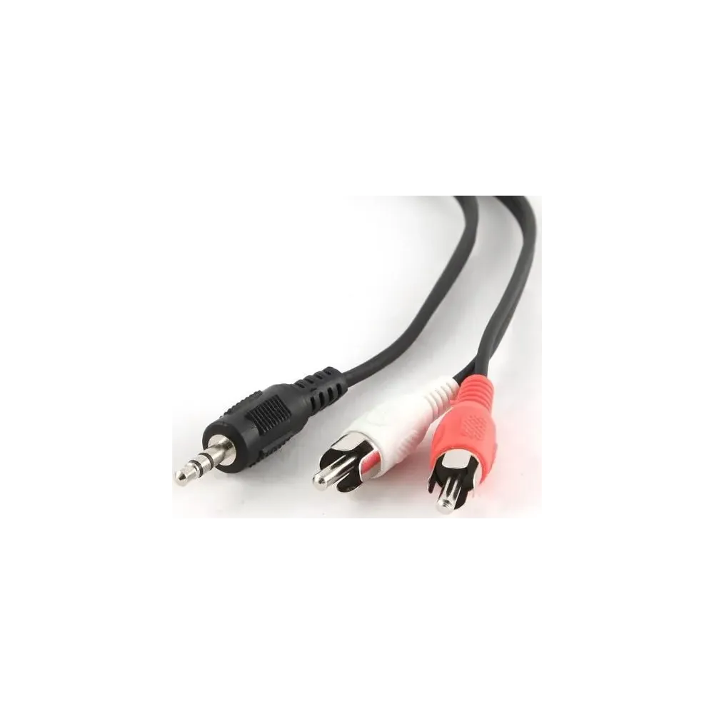 E-GREEN Kabl Audio 3.5mm stereo - 2xRCA M/M 10m crni