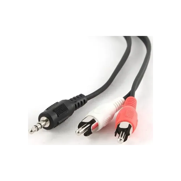 E-GREEN Kabl Audio 3.5mm stereo - 2xRCA M/M 10m crni