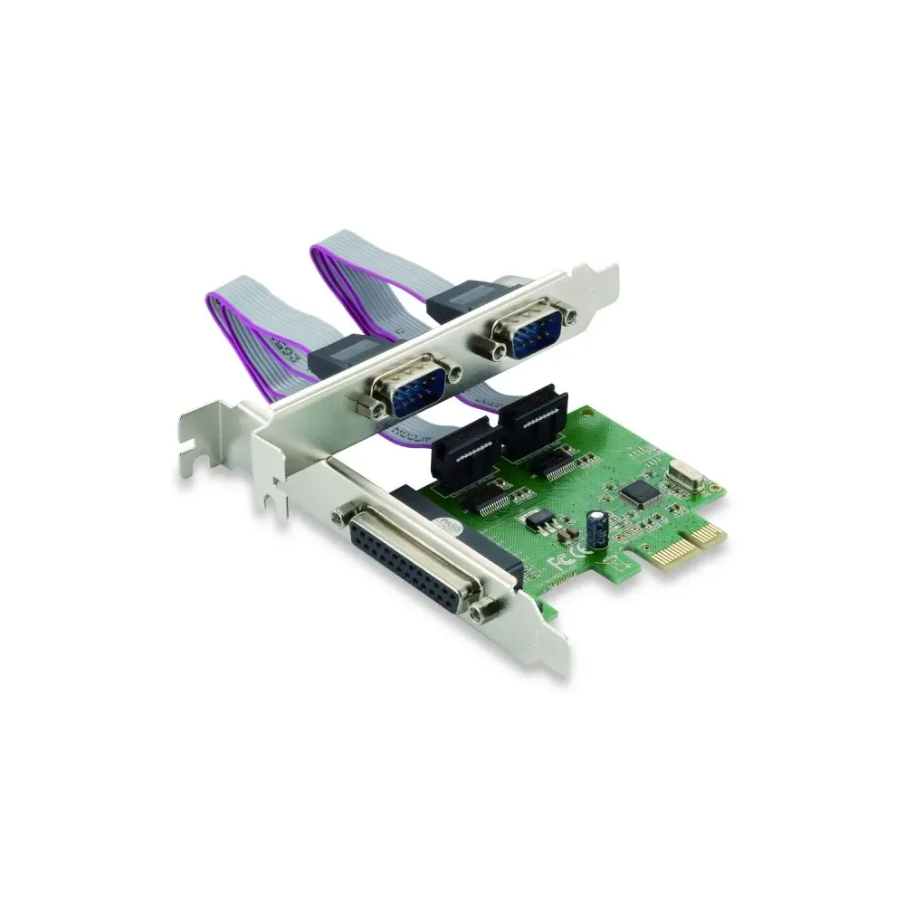 E-GREEN PCI Express kontroler 2 port Serial RS232 DB-9 +1 port Paralel + Low profile bracket