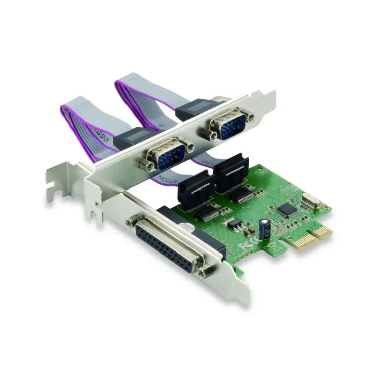 E-GREEN PCI Express kontroler 2 port Serial RS232 DB-9 +1 port Paralel + Low profile bracket