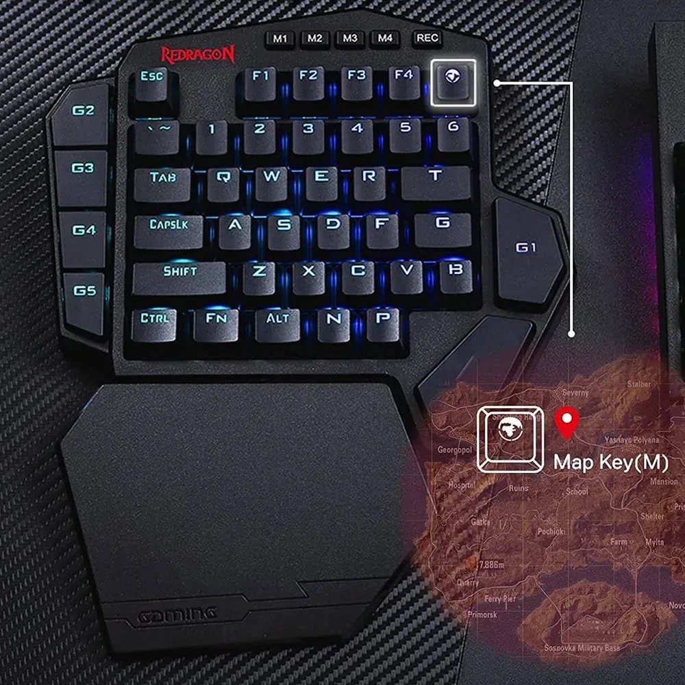 Redragon Tastatura Diti PRO K585RGB Mechanical Gaming, Red