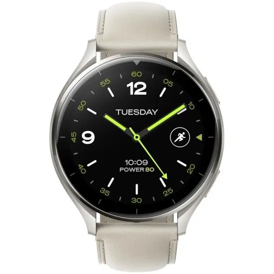 Watch 2 Titan Gray Case With White Leather Strap (BHR9306GL)