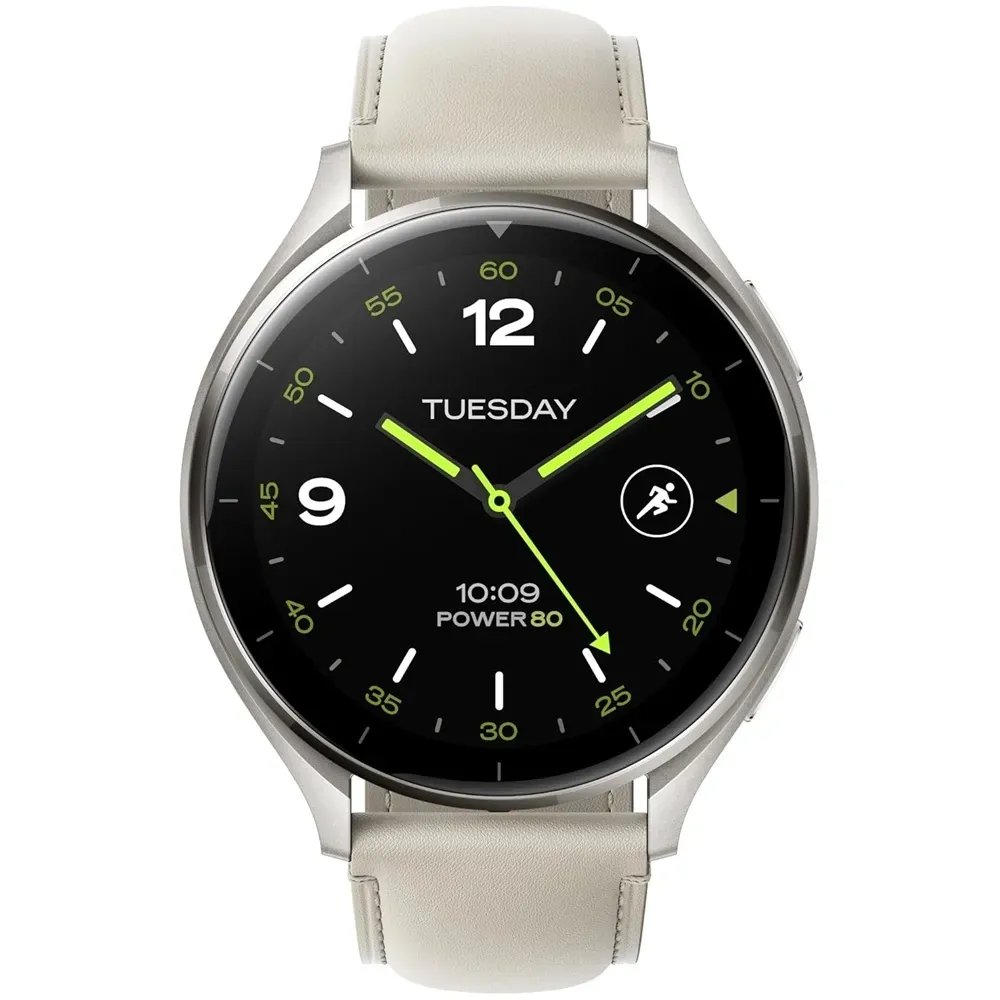 Watch 2 Titan Gray Case With White Leather Strap (BHR9306GL)