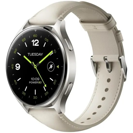 Watch 2 Titan Gray Case With White Leather Strap (BHR9306GL)