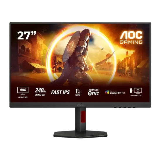 AOC Gaming IPS Monitor Q27G4ZR, 27 , QHD 2560x1440, 260Hz(OC), 1 ms, DP/HDMI*2, 2W x 2, HAS/PIVOT