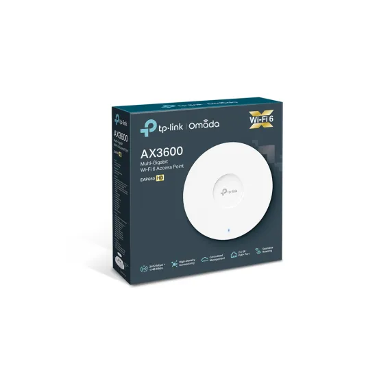 TP-LINK EAP660 HD AX3600 Wireless Dual Band Multi-Gigabit Ceiling Mount Access Point, Wi-Fi 6, PoE