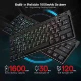 Redragon Tastatura Horus Mini, wired&2.4G&BT keyboard, red