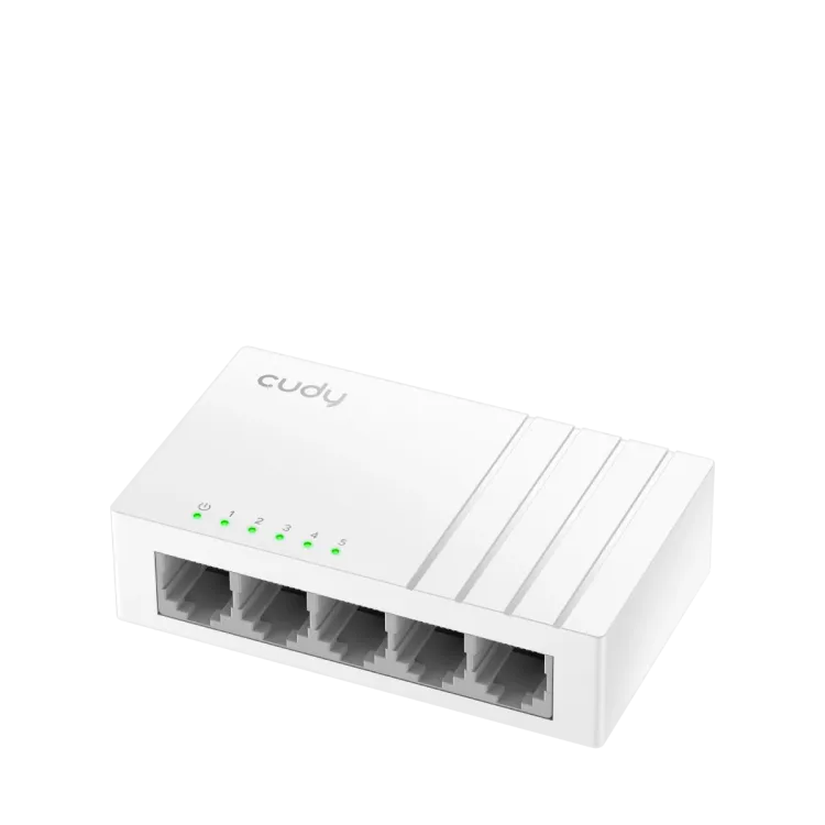 CUDY Switch FS105D, 5x 10/100Mbps RJ45 ports, unmanaged, plug-and-play, desktop/wall-mount