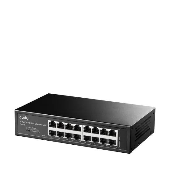 CUDY Switch FS1016, 16x 10/100Mbps RJ45 ports, unmanaged, plug-and-play, metal housing, rackmount