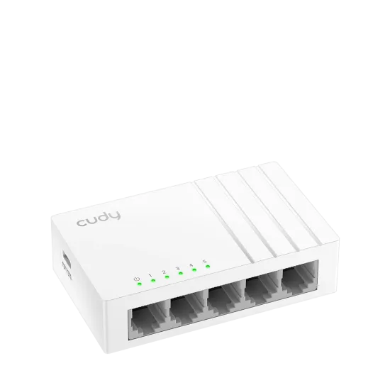 CUDY Switch GS105U, 5x 10/100/1000Mbps RJ45 ports, unmanaged, USB-C (bez adaptera), plug-and-play, desktop/wall-mount