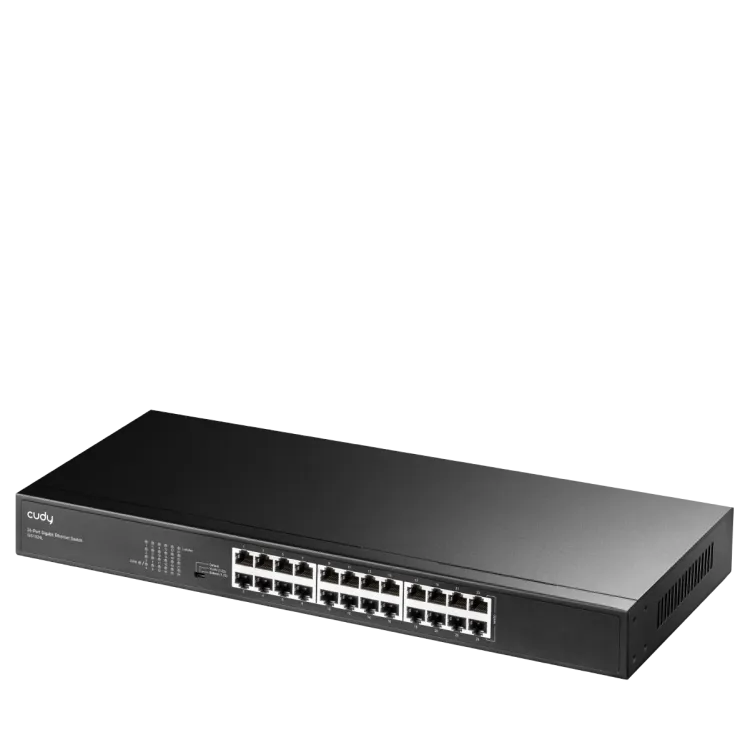 CUDY Switch GS1024L, 24x 10/100/1000Mbps RJ45 ports, unmanaged, plug-and-play, metal housing, rackmount