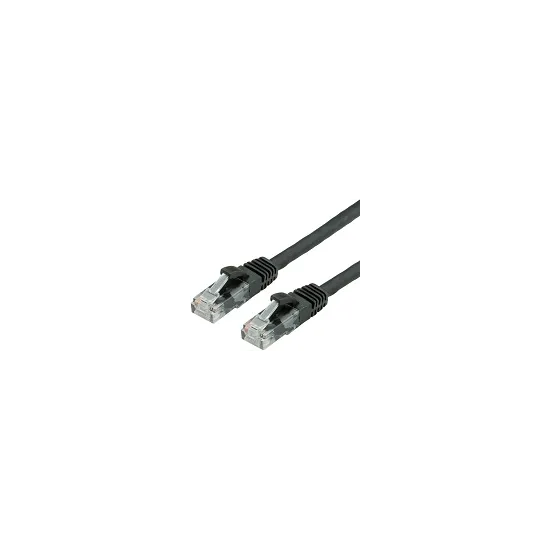 VALUE Cat.6 (Class E) UTP kabl, U/UTP, halogen-free, LS0H, 0.5m, crni