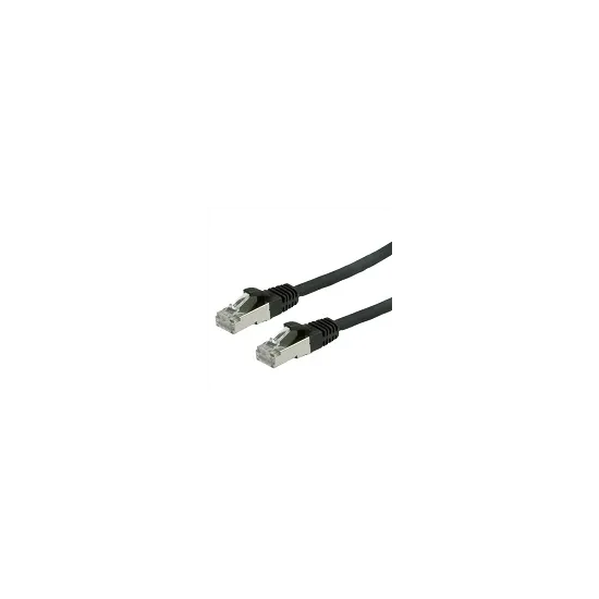 VALUE S/FTP Patch Cord Cat.6 (Class E),LSOH halogen-free, black, 1m