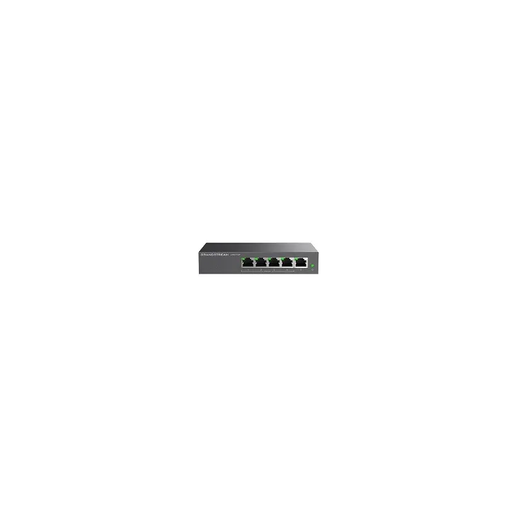 GWN7700P PoE svič, 5 x GE, 4 xGE 802.3af/at PoE+ (60W) + 1 x GE, desktop / wall-mount metalno kućište, 9KB Jumbo Frame, Broadcas