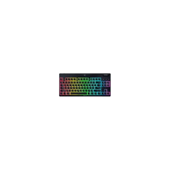 BlackWidow V4 Low-Profile Tenkeyless HyperSpeed Green Switch Mechanical Keyboard, Razer™ Chroma RGB, Hybrid On-Board Storage For