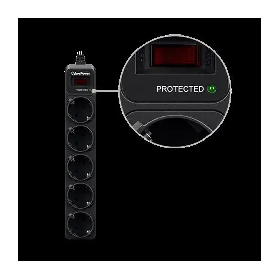 CyberPower produžni kabl sa prenaponskom zaštitom,B0520SC0,5xšuko/1,8m