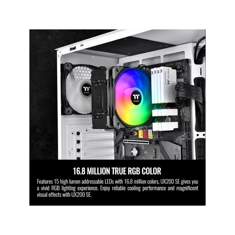 THERMALTAKE UX200 SE ARGB Lighting CPU Cooler, PWM 800-1800 RPM, 4Pin, INTEL/AMD