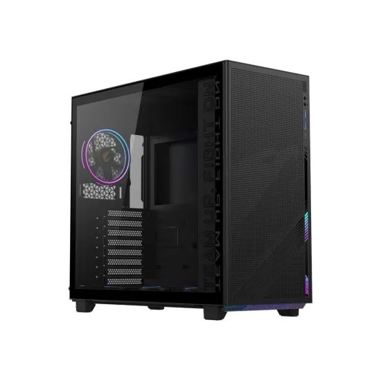 GIGABYTE AORUS C400 Gaming ATX Tower Case, Pre-installed 4 ARGB PWM fans, USB 3.0 x2, 40L, Black